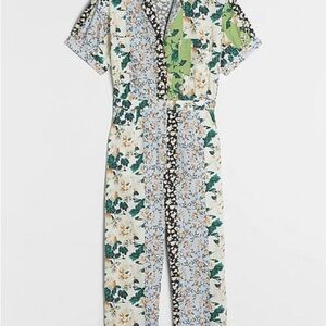 Anthropologie x dRA Floral Patchwork Multicolor Jumpsuit